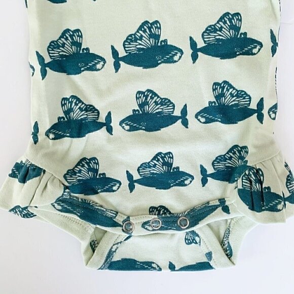 NWT Kate Quinn Butterfly Whale Long Sleeve Bodysuit 0-3 Months - Picture 4 of 5